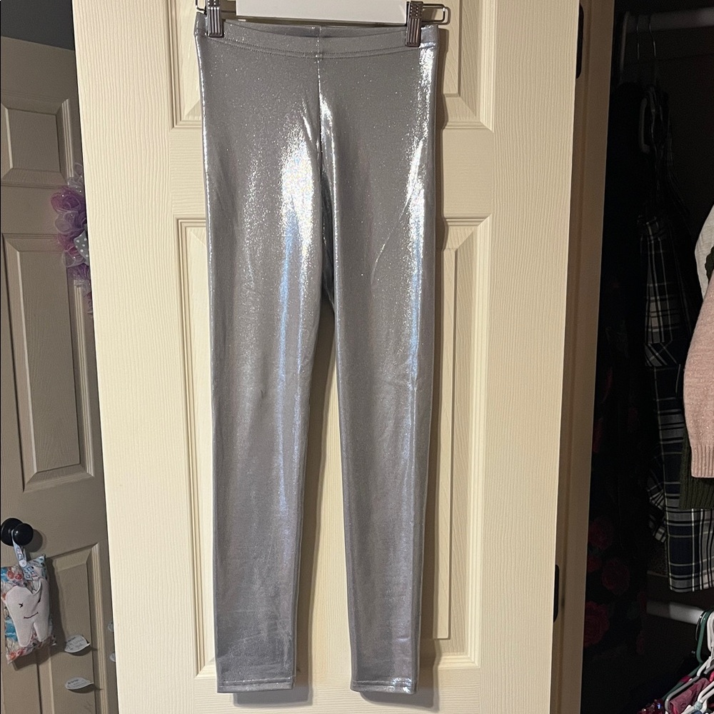 Old Navy Metallic Silver Leggings